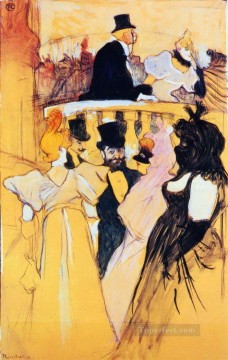 アンリ・ド・トゥールーズ・ロートレック Painting - オペラ舞踏会にて 1893年トゥールーズ・ロートレック・アンリ・ド